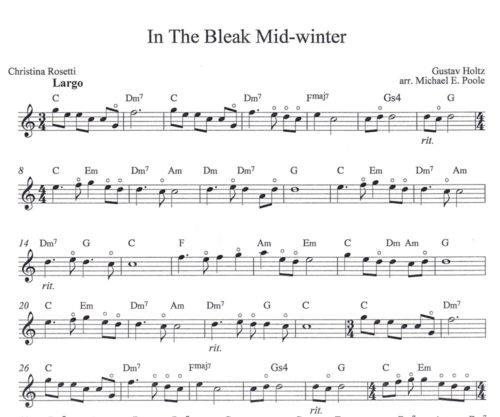 Arrangement Score of In The Bleak Mid-Winter