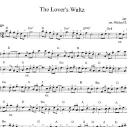 Arrangement Score for The Lover's Waltz