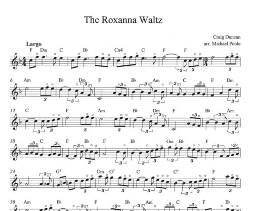 Arrangement Score for The Roxanna Waltz